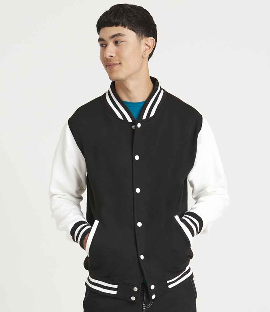 Regular Fit Baseball jacket - Black/White - Men | H&M IN