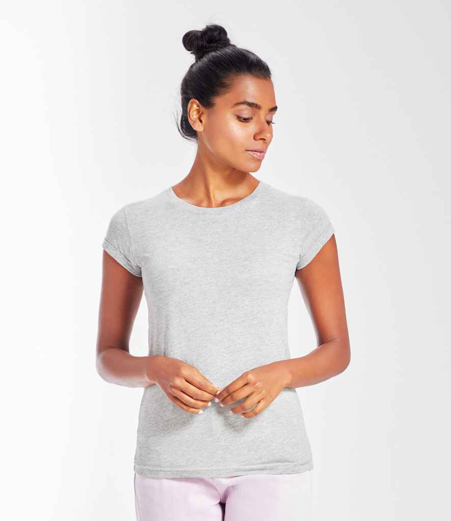 Women's - Organic Cotton Essential T-Shirt in Soft Pink Marl