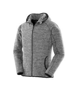 Spiro Mens Micro Fleece Hoodie (L) (Grey/Black) at  Men's Clothing  store